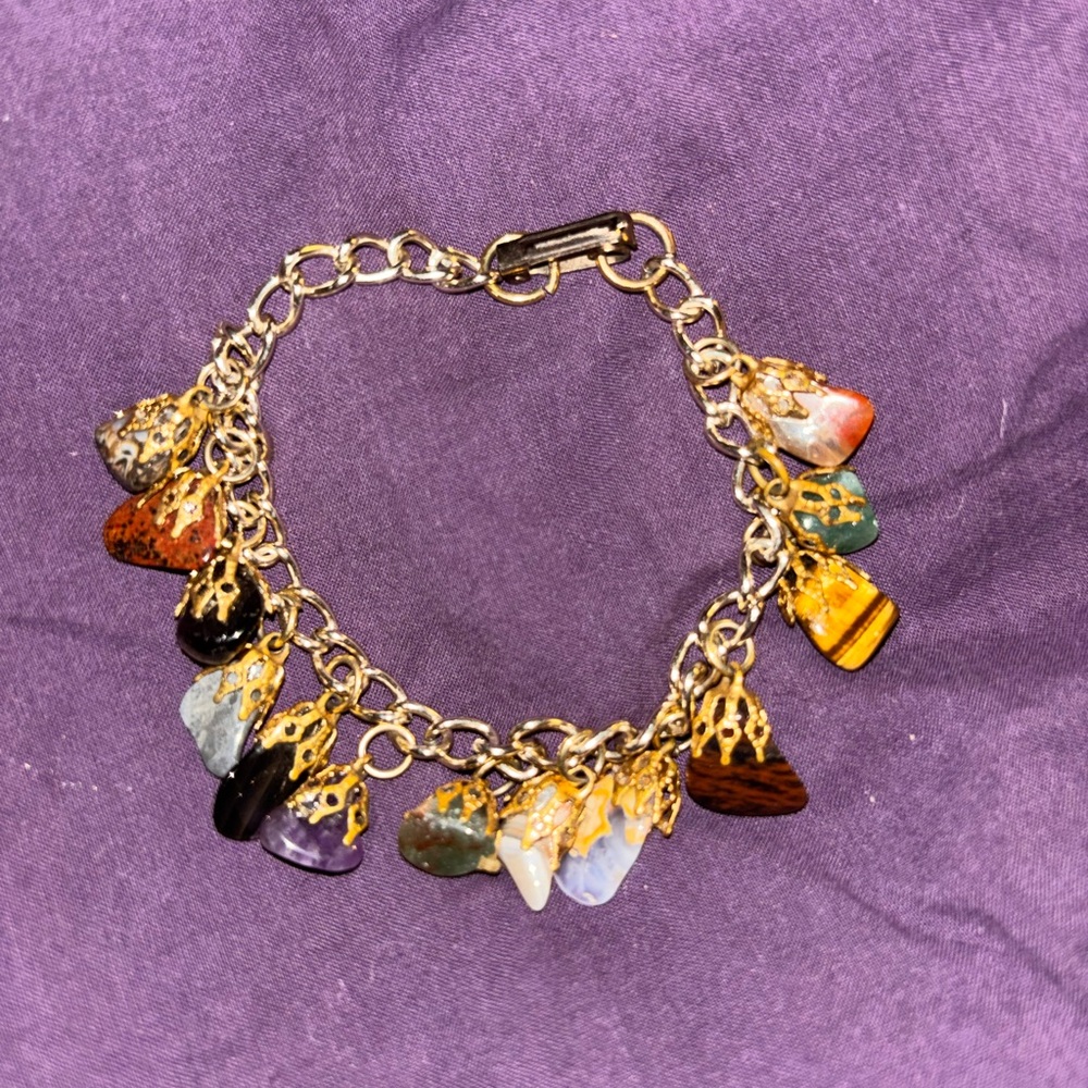 Vintage, Multi Stone, Charm Style, Bracelet